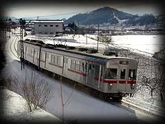 雪の中を行く